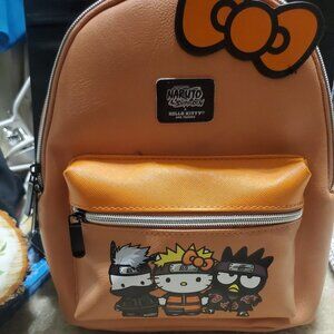 Sanrio Hello Kitty x Naruto Shippuden Women’s Mini Backpack Orange ❤❤
